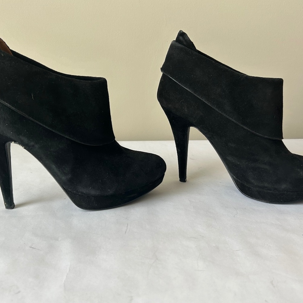 MRKT booties. Black suede, size 8.